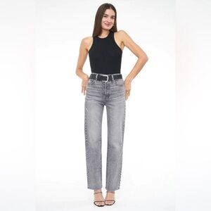 NWT Pistola Cassie Super High Rise Straight Leg Denim Jeans Whittier Black sz 31